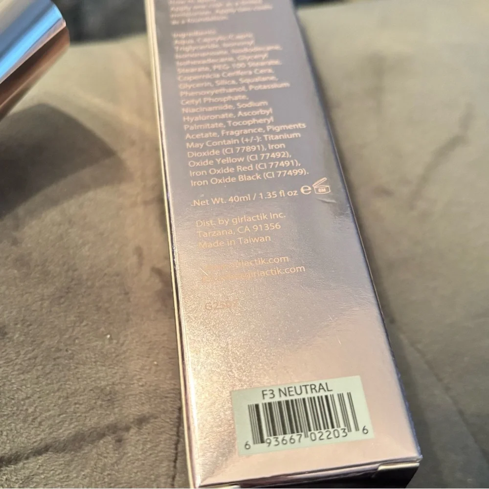 Girlactik 2-in-1 Luminous Tint Foundation in ‘F3 Neutral’
